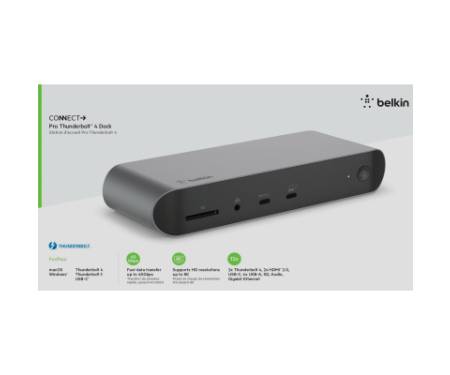 Порт-реплікатор Belkin USB-C Pro Thunderbolt 4 Dock Triple Display Dock 8K (INC006VFSGY)