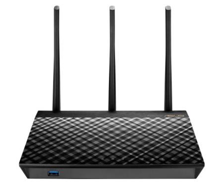Маршрутизатор ASUS RT-AC1900 4xGE LAN 1xGE WAN 1xUSB3.0 1xUSB2.0 MU-MIMO MESH (RT-AC1900)