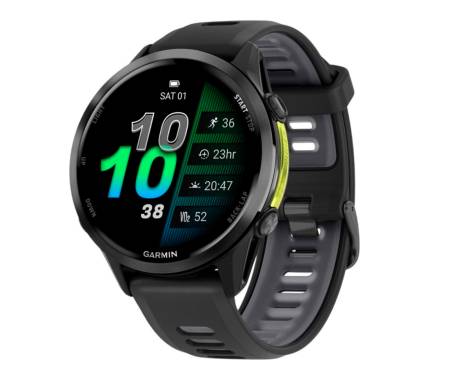 Смарт-часы Garmin Forerunner 970 Carbon Gray DLC Titanium w. Black Case and Black/Translucent W. Band (010-02969-00/10)