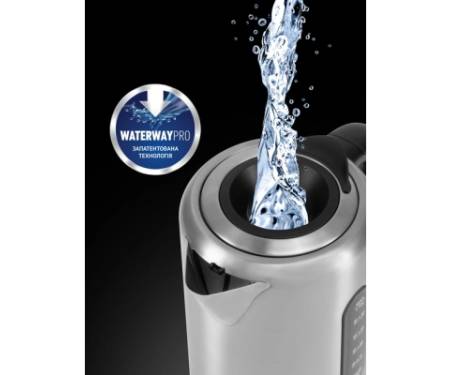 Електрочайник Polaris PWK 17101CA Water Way Pro Сталевий