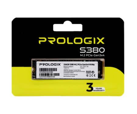Накопичувач SSD M.2 2280 256GB Prologix (PRO256GS380)