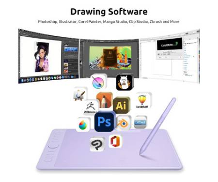 Графічний планшет Parblo Intangbo M Violet (INTANGBOMP)