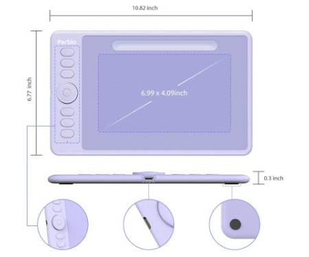 Графічний планшет Parblo Intangbo S Violet (INTANGBOSP)