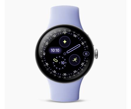 Смарт-часы Google Pixel Watch 4 41mm Wi-Fi Polished Silver Aluminum case / Iris Active Band