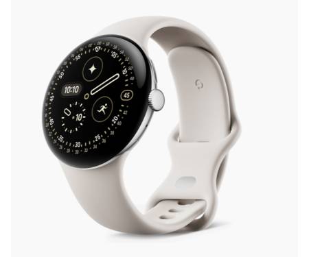 Смарт-часы Google Pixel Watch 4 45mm Wi-Fi Polished Silver Aluminum case / Porcelain Active Band