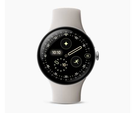 Смарт-часы Google Pixel Watch 4 45mm Wi-Fi Polished Silver Aluminum case / Porcelain Active Band