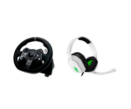 Комплект Logitech G920 Wheel + Astro A10 Xbox White (991-000487)