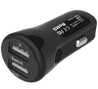 Автомобильное ЗУ Baseus 2.1A Dual USB Sport (Black) (CCALL-CR01)