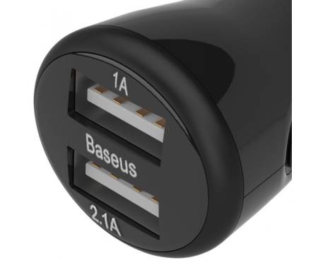 Автомобильное ЗУ Baseus 2.1A Dual USB Sport (Black) (CCALL-CR01)