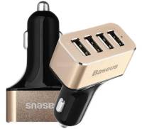Baseus 9.6A 4-USB Car Charger (Black) (CCALL-HG41V)