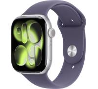 Apple Watch Series 11 GPS 46mm Silver Alu. Case w. Purple Fog S. Band - M/L (MEVA4)