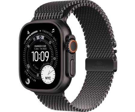 Apple Watch Ultra 3 GPS + Cellular 49mm Black Tit. Case w. Black Tit. Milanese Loop - Medium (MF1Q4) 1