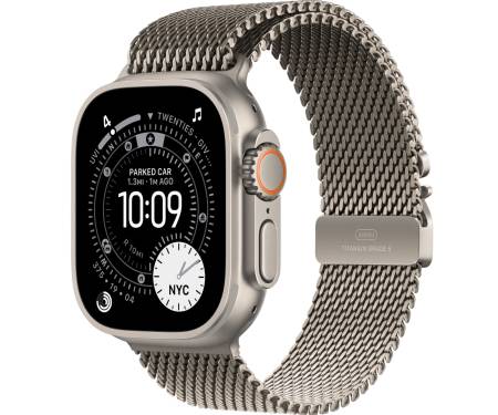 Apple Watch Ultra 3 GPS + Cellular 49mm Natural Tit. Case w. Natural Tit. Milanese Loop - Medium (MEWY4) 1