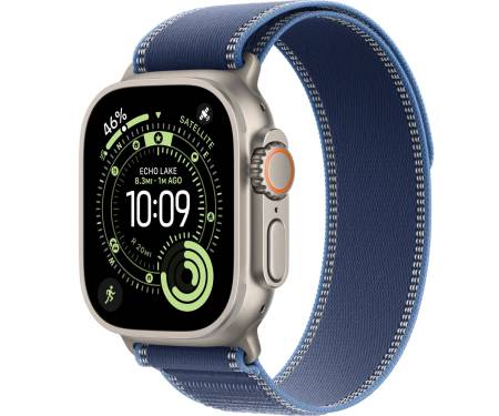 Apple Watch Ultra 3 GPS + Cellular 49mm Natural Tit. Case w. Blue/Bright Blue Trail Loop - M/L (MEWU4) 1