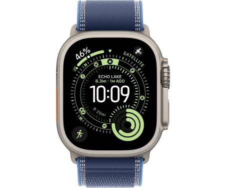Apple Watch Ultra 3 GPS + Cellular 49mm Natural Tit. Case w. Blue/Bright Blue Trail Loop - M/L (MEWU4) 2