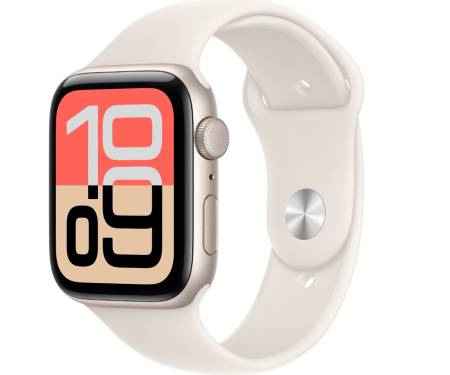 Apple Watch SE 3 GPS + Cellular 44mm Starlight Alu. Case w. Starlight S. Band - M/L (MEPF4) 1