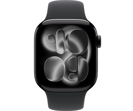 Apple Watch Series 11 GPS + Cellular 42mm Jet Black Alu. Case w. Black S. Band - S/M (MF834) 2