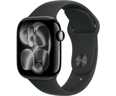 Apple Watch Series 11 GPS + Cellular 42mm Jet Black Alu. Case w. Black S. Band - S/M (MF834) 1