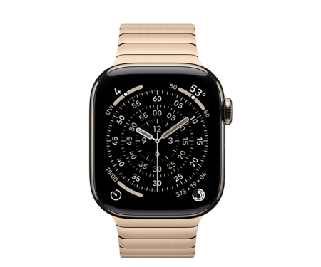 Apple Watch Series 11 GPS + Cellular 42mm Natural Tit. Case w. Gold Link Bracelet (MF9H4+MXMC3) 2