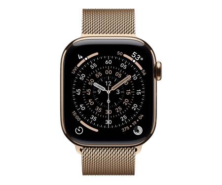 Apple Watch Series 11 GPS + Cellular 46mm Gold Tit. Case w. Gold Milanese Loop - M/L (MFD84) 2