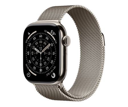 Apple Watch Series 11 GPS + Cellular 46mm Natural Tit. Case w. Natural Milanese Loop - M/L (MFD04) 1