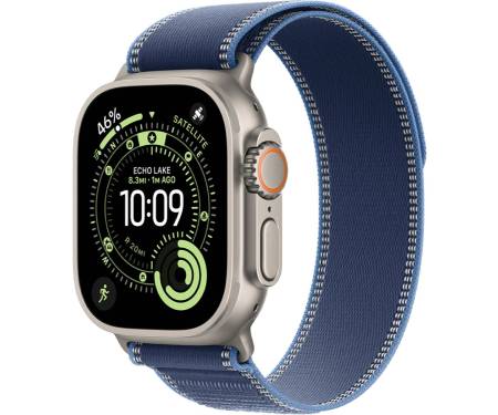 Apple Watch Ultra 3 GPS + Cellular 49mm Natural Tit. Case w. Blue/Bright Blue Trail Loop - S/M (MEWR4) 1