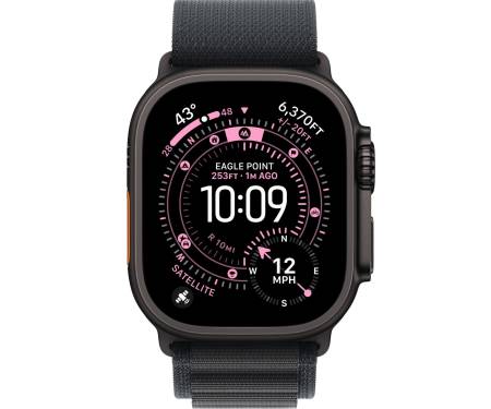 Apple Watch Ultra 3 GPS + Cellular 49mm Black Tit. Case w. Black Alpine Loop - Medium (MF0V4) 2