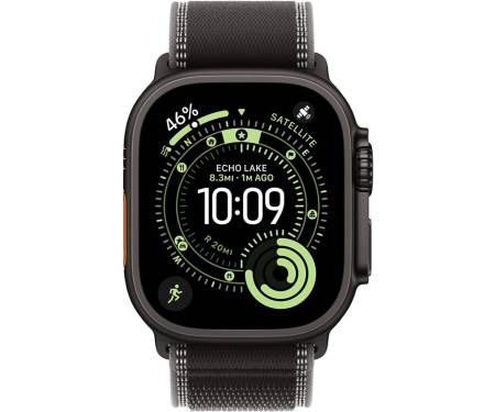 Apple Watch Ultra 3 GPS + Cellular 49mm Black Tit. Case w. Black/Charcoal Trail Loop - S/M (MF1D4) 2