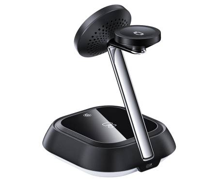 Бездротовий зарядний пристрій AceFast E16 Desktop Magnetic Holder Three Wireless Charging Areas 20.5W 3in1 Black (AFE16B) 3