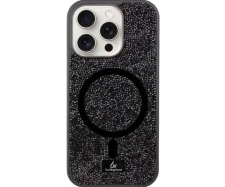 Чохол для Apple iPhone 13 Pro Bling World Rock Diamond with MagSafe Black 1