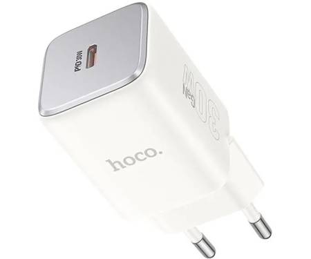 Сетевое зарядное устройство Hoco N43 Vista 1C PD30W Moonlight White 1
