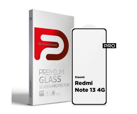 Защитное стекло ArmorStandart Pro для Xiaomi Redmi Note 13 4G Black (ARM72434) 1