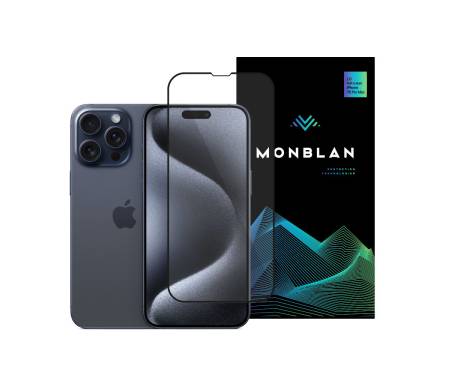 Защитное стекло Monblan для iPhone 15 Pro Max 2.5D Anti Static 0.26mm [Dust-Proof] Black 1