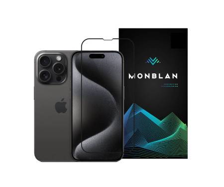 Защитное стекло Monblan для iPhone 16 Pro 2.5D Anti Peep 0.26mm [Dust-Proof] Black 1