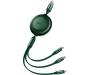 Кабель Baseus Bright Mirror 2 Series Retractable 3-in-1 Fast Charging  Data Cable USB to M+L+C 3.5A 1.1m Green (CAMJ010006) 2