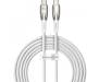 Кабель Baseus Glimmer Series Fast Charge Type-C to Type-C 100W 1m White (CADH000702) 1