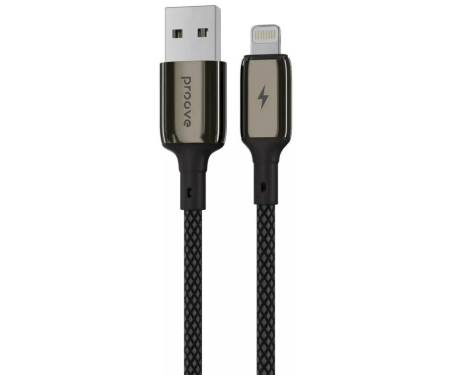 Кабель Proove Dense Metal Lightning 2.4A (1m) Black (CCDM20001101) 1