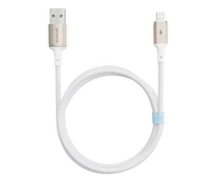 Кабель Proove Dense Metal Lightning 2.4A (1m) White (CCDM20001102) 1