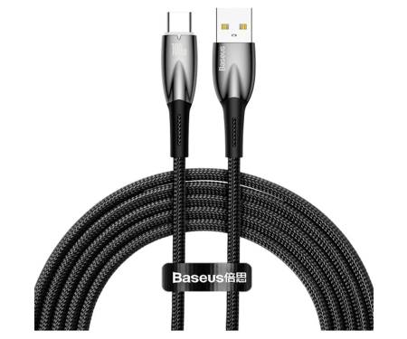 Кабель USB Type-C Baseus Glimmer Series Fast Charging Data Cable USB to Type-C 100W 2m Black (CADH000501) 1