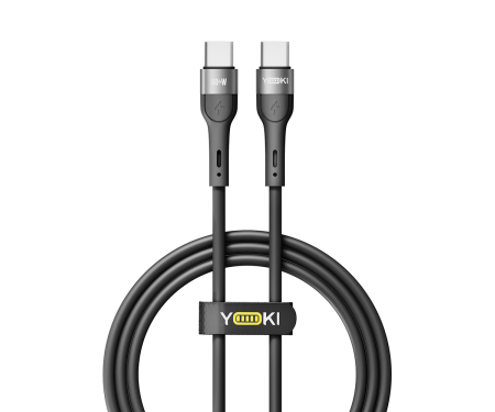 Кабель USB YOKI EXTRA YK-EX11 Type-C to Type-C 60W 1.2m Black (YK-EX11) 1