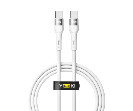 Кабель USB YOKI EXTRA YK-EX11 Type-C to Type-C 60W 1.2m White (YK-EX11) 1