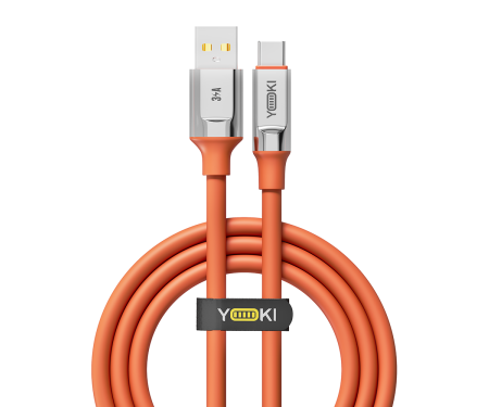 Кабель USB YOKI ULTRA Type-C 3A 1.2m Orange (YK-UL61) 1