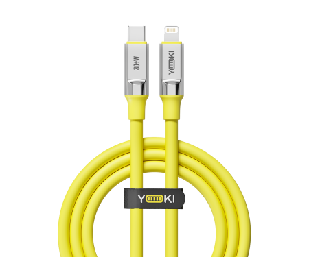 Кабель USB YOKI ULTRA Type-C to Lightning 30W 1.2m Yellow (YK-UL61) 1