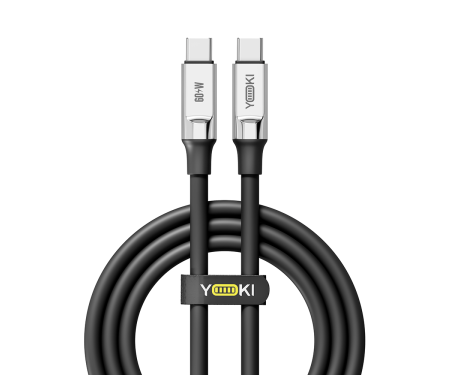 Кабель USB YOKI ULTRA Type-C to Type-C 60W 1.2m Black (YK-UL61) 1
