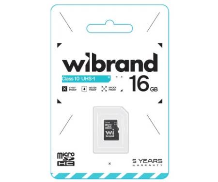 Карта пам'яті microSDHC (UHS-1) Wibrand 16Gb class 10 Black (WICDHU1/16GB) 2