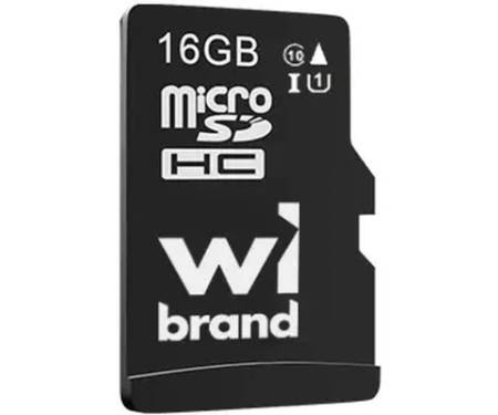 Карта пам'яті microSDHC (UHS-1) Wibrand 16Gb class 10 Black (WICDHU1/16GB) 1