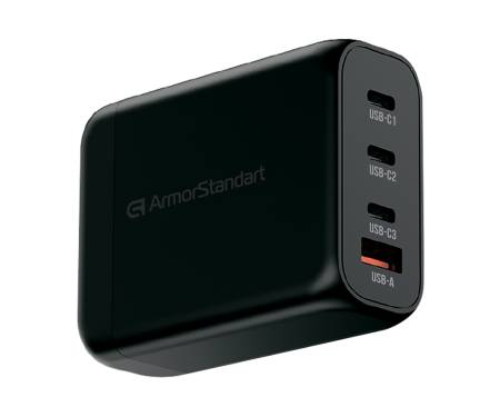 Сетевое зарядное устройство ArmorStandart Resolute Power ARP-131 100W GaN Black (ARM70024) 1