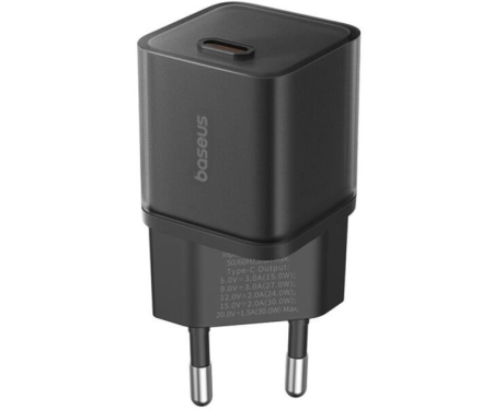 Сетевое зарядное устройство Baseus GaN5S Fast Charger 1C 30W EU Cluster Black (P10162504113-00) 1