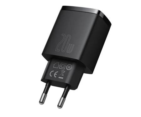 Сетевое зарядное устройство Baseus Compact Quick Charger U+C 20W EU Black (CCXJ-B01) 2