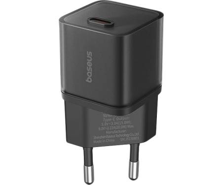 Мережевий зарядний пристрій Baseus GaN5S Fast Charger 1C 20W EU Cluster Black (P10162503113-00) 1